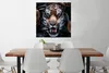 MuchoWow® Poster Tiger - Blumen - Blatt 75x75 cm - Wand Produktbild-Vorschau 2