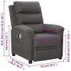 masážne kreslo vidaXL Electric Dark Grey Fabric Náhľad obrázku produktu 7