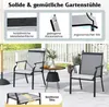 Two outdoor chairs and a small table on a patio. Produktbild-Vorschau