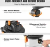 A collage of close-up images highlighting features of a wet/dry vacuum cleaner. Anteprima dell’immagine prodotto