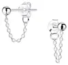 Ohrstecker mit Kugel und Kette: Ohrringe Silber 925 Produktbild-Vorschau 1