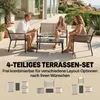 Outsunny tuinmeubelset, zithoek voor 4 personen, ademende Productafbeelding-voorbeeld 2