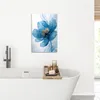 MuchoWow® - Leinwandbilder - Blumen - Blau - Gold - Produktbild-Vorschau 4