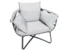 Egg Chair Loungesessel mit faltbarem Dach Anthrazit Produktbild-Vorschau 7