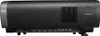 The back view of a black projector with various ports and vents. Produktbild-Vorschau