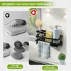 Spülbecken Organizer Schwarz, Hängender Schwammhalter mit Produktbild-Vorschau 5