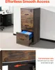 SucceBuy Armoire à dossiers avec 3 tiroirs et serrure pour Voir les images du produit 5