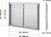 SucceBuy 990 x 660 mm Double porte d'accès au barbecue, Voir les images du produit 8