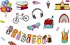 Oblique Unique Kinder Sticker Set Schule Aufkleber für Produktbild-Vorschau 3