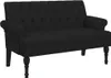 vidaXL Banc avec dossier noir 120x62x75,5 cm Tissu Voir les images du produit 1