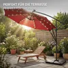 ML-Design Ampelschirm Ø300cm mit LED Solar Rot Alu Produktbild-Vorschau 7