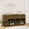 Schuhregal Honigbraun 110x34x52 cm Massivholz Kiefer Produktbild-Vorschau 2