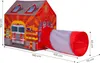 Tenda con tunnel per bambini Casa dei pompieri Parco giochi Anteprima dell’immagine prodotto 9