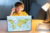 MuchoWow® Laptop Aufkleber Sticker Cover Weltkarte - Kinder Produktbild-Vorschau 3