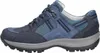 A side view of a blue hiking shoe against a white background. Produktbild-Vorschau
