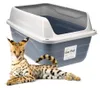 Katzenklo XXL mit hohem Rand Katzenklo für große Katzen Klo Produktbild-Vorschau 1