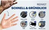 A dirty hand is shown next to a clean hand, with icons illustrating different types of dirt that can be cleaned. Náhled obrázku produktu