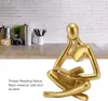 Denker Lesen Statue Harz sitzende Figur abstrakte Kunst Produktbild-Vorschau 4