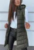 ASKSA Femme Gilet matelassé long sans manches avec capuche Voir les images du produit 2