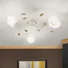 Ersatzglas Lampenschirm aus Glas Blütenform Alabaster Produktbild-Vorschau 3