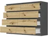 Komoda 140 cm 8 zásuvek skříňka FRAMIRE R-140-S8 antracit Náhled obrázku produktu 7