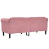2-Sitzer Sofa Samt Rosa 182 x 77 x 74 cm Produktbild-Vorschau 6