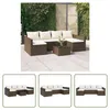 The Living Store 2-tlg. Garten-Lounge-Set mit Kissen Braun Produktbild-Vorschau 1