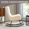 HOMCOM Fauteuil à bascule, chaise à bascule, avec assise de Voir les images du produit 3
