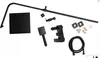 A collection of black shower components laid out on a white background. Produktbild-Vorschau