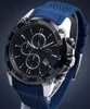 A close-up studio shot of a Festina chronograph watch with a blue rubber strap. Náhled obrázku produktu