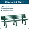 Gartenbank JUIST 4-Sitzer Länge 2000 mm, grün Produktbild-Vorschau 9
