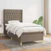 vidaXL Boxspringbett mit Matratze Taupe 90x190 cm Stoff - Produktbild-Vorschau 2