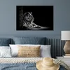 MuchoWow® Poster Tiger - Tiere - Schwarz - Weiß 60x40 cm - Produktbild-Vorschau 4
