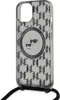 A Karl Lagerfeld iPhone case with a black lanyard is shown against a white background. Produktbild-Vorschau