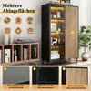Merax vitrinekast met LED-verlichting, moderne vintage kast Productafbeelding-voorbeeld 5
