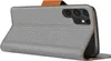 A flip case for a Samsung Galaxy S22 Ultra phone is shown from a side angle, with the front cover open. Produktbild-Vorschau