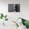 Nástěnné plátno Buddha na šedém pozadí 60x40 cm Feeby šedá Náhled obrázku produktu 3