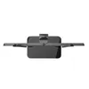 A top-down view of a black TV stand on a white background. Voir les images du produit