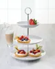Etagere - H 37 cm - 3 Etagen - Weiß - Porzellan Produktbild-Vorschau 2