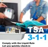 Aucuu Set di 2 borse da bagno trasparenti in PVC da viaggio Anteprima dell’immagine prodotto 7