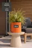 Vaso da fiori NEW RONDO in alluminio arancione 25x25 cm Anteprima dell’immagine prodotto 3
