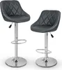 TRESKO 2er Set Barhocker Grau Barstuhl 360° Frei Drehbar Productafbeelding-voorbeeld 3