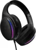 A black gaming headset with RGB lighting on the earcups. Náhled obrázku produktu