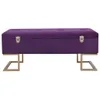 vidaXL Banc avec compartiment de rangement 105 cm Violet Voir les images du produit 2