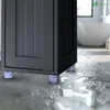 VOUNOT® Badezimmerschrank Hoch mit 2 Türen und 1 Schublade, Produktbild-Vorschau 4