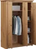 vidaXL Kleiderschrank 3-Türig 118×50×171,5 cm Kiefer Panama Produktbild-Vorschau 3