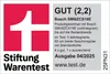 A product review rating from Stiftung Warentest. Produktbild-Vorschau