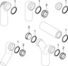 Geberit GE PE Doppelbogen, für Wand-WC, 90°, senkrecht, d Produktbild-Vorschau 4