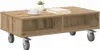 vidaXL Beistelltisch mit Rädern Artisan-Eiche 90 x 50 x 30 Produktbild-Vorschau 3