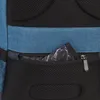 A close-up view of a backpack pocket with a patterned item inside. Produktbild-Vorschau